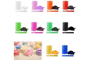 QEEROYO Colorant pour Bougies, 10 Couleurs de Colorant de Bougie de Cire de Soja Couleur de Cire, Pigments Solides pour Fabrication de Bougies DIY, Convient Plusieurs Cires pour Bougies Faites Maison