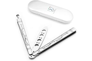 MILALOKO Arti marziali pratica coltello strumento titanio coltello/acciaio inox ventilatore coltello