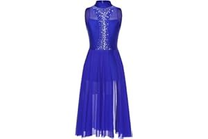 Nyeemya Damen Ärmellos Ballettkleid Elegant Tanzkleid Ballett Trikot Tüllkleid Gymnastik Leotard Ballettanzug Mit Lange Tüll Rock Dancewear