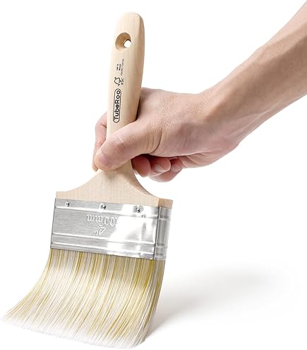 2 Pinsel Set 10cm & 13cm - Flachpinsel Mit Holzgriff