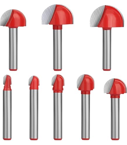 Frese A Sfera Per CNC - 10 Pezzi, Gambo 8 Mm, Diametri 6-25 Mm, Per Legno E MDF - Foto 7