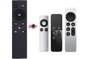 FOXRMT Universal Remote for Apple TV 4K/Apple TV Gen 1 2 3/ Apple TV HD A2169 A1842 A1625 A1427 A1469 A1378 A1218 Without Voice Button