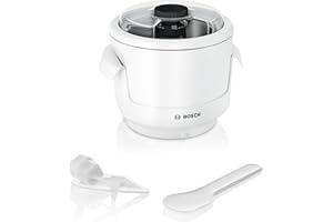 ‎BOSCH Bosch Eisbereiter MUZ9EB1, Zubehör passend für Küchenmaschine Serie 8, OptiMUM, 550ml, selbstgemachtes Eis, Sorbet, Frozen Yoghurt, Eismaschine