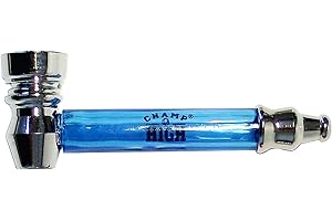 CHAMP HIGH Champ wysokiej jakości fajka metalowa/tworzywo sztuczne, 9 cm x 3 cm, różne kolory – łącznie z sitkiem – do użycia tytoniu