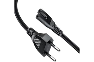 Wigearss Kabel zasilający C7 z wtyczką 2-biegunową do PS5/PS4/PS3/Xbox Series X/Xbox Series S, 1,5 m