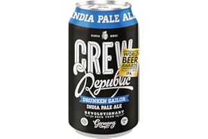 ‎CREW REPUBLIC CREW REPUBLIC Drunken Sailor IPA Craft Bier (20 x 0,33l) - Vollmundig Hopfig - World Beer Awards World's Best IPA 2020 - Inkl. 5€ Einwegpfand