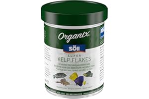 Söll 81914 Organix Super Kelp Flakes, 130 ml - Zierfischfutter mit Spurenelementen, Vitaminen, Proteinen und essenziellen Fettsäuren für Pflanzenfresser im Süß- und Meerwasseraquarium