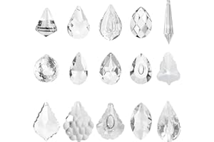 SPHERETRON kristall Sonnenfänger Sonnenfänger Kristall 15 Stück Sonnenfänger Kristall Fenster Kristallprisma Kristallkugel glaskristalle zum aufhängen Kristalle zum aufhängen für Garten,Zuhause deko