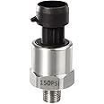 AUTEX 150 Psi Pressure Transducer/Sender/Sensor 150/200 Psi Stainless Steel 1/8”-27 NPT Pressure Transducer Sensor Compatible With Oil, Fuel, Air, Water