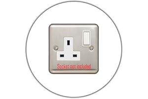 DSD Supplies ltd. Socket Surround, Single Round Acrylic Back Panel, Hygienic Circle Wall Cover, Trim, Back or Finger Plate Frame, Colour:White
