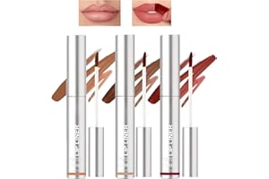 ‎SITOVELY Sitovely Peel Off Lip Liner Stain, 3PCS Lip Stain Peel Off Matte Brown Lip Liner, Langanhaltender Abziehbarer Lippenfleck, Lip Liner Tattoo Highly Pigmented Lip Tint Stain