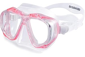 Dizokizo Scuba Diving Mask for Snorkeling Swimming 180° Panoramic View Snorkel Mask, No Leak Anti Fog Adjustable Scuba Mask Diving Goggles with Nose Cover for Adult
