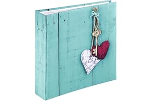 Hama "Rustico" Photo Album, 100 white pages (50 sheets), Slip-in Album for 200 photos in 10 x 15 cm format, Love Key