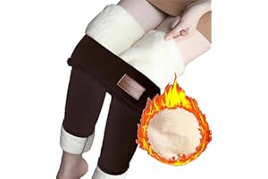 Yutdeng Zimowe legginsy damskie ciepłe spodnie z wysokim stanem z grubą podszewką z polaru aksamitne legginsy na co dzień spodnie sportowe do jogi