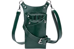 ‎MANTESIBO Mantesibo Friseurtasche Werkzeugtasche Friseur Zubehör Tasche Schultertasche PVC Abnehmbares Design Friseur Tasche Barber Bag gelten Friseur Schere Bürste Kamm und andere Werkzeuge Grün
