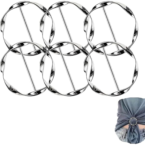 Set Di 2 Fibbie Per Sciarpa E Maglietta Con Cristalli - Design Quadrato In Oro E Argento, Clip Eleganti Per Donna