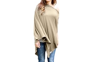 Byrd & Blume Super Soft Breastfeeding Cover, Nursing Cover, Shawl, Wrap, Scarf, Poncho, Swaddle, Stroller Blanket & Baby Car Seat Cover, 100% Viscose, Oeko-Tex Certified, 60" x 28" (Latte)