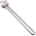 DERNORD 12V 200W DC Submersible Water Heater Element Stainless Steel Heating Element with 1 Inch BSP Thread Fitting U Type