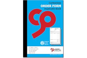 CHERRY PRINTERS Cherry NCR Order Form SL Duplicate Book A5 40 Sets Carbonless