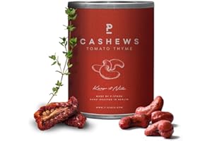‎P-STASH P-STASH Cashew Tomate Thymian, Edle Cashewkerne 55g, fettfreie Trommelröstung, Nussmischung mit einzigartigen Gewürzkombinationen, Premium Nuts made in Berlin