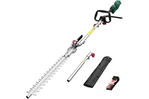 HYCHIKA BETTER TOOLS FOR BETTER LIFE HYCHIKA Troncarami telescopici leggeri, Tagliasiepi Telescopico Elettrico 900W, Tagliasiepe Elettrico, Taglia Siepe Telescopica, Allungabile 200-250 cm, Lame Dual Action,