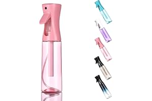 WOODFIB Spray Bottle for Hair, Continuous Fine Mist Water Spray Bottle, Empty Spray Bottle for Salon, Plants, Pets, Home Cleaning - 300ml (Pink)