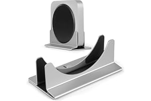 Psitek Regulowany Stojak na Mac Mini Aluminiowy Pionowy Uchwyt na Laptopa Montaż na Biurko - Uniwersalne Dopasowanie do Wszystkich Modeli Mac Mini, Kompatybilny z Laptopami i Mini PC