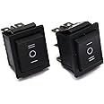 Electronic Spices Black Rocker Button switch DPDT 3 Position ON-Off-ON 16A 250VAC / 20A 125VAC 6 Pi heavy duty Rocker Power Switch for Car Auto Boat Truck PACK OF 10