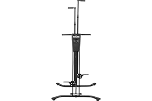 ‎GORILLA SPORTS GORILLA SPORTS® Vertical Climbing Machine - Adjustable, Foldable, Max. 200 kg, Non-Slip, Black - Vertical Climber, Stepper, Climbing Movements, for Cardio, Fitness, Full Body Workout, Home Gym