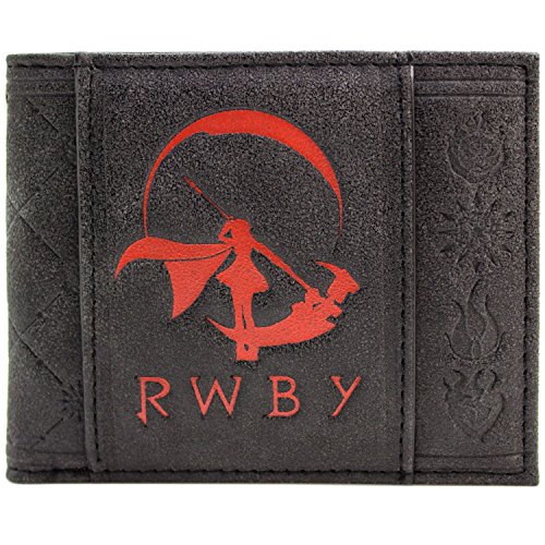 Preisvergleich Produktbild RWBY Ruby Rose Kämpfen Silhouette Geprägte Schwarz Portemonnaie Geldbörse