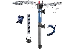 PYPABL 25W 50W 100W 200W 300W Aquarium Heater, Submersible Glass Heater for 10L-300Litres Fish and Turtle Tank (300W for 150-300L)