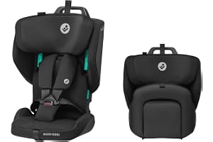 Maxi-Cosi Nomad Plus2, Hopfällbar Bilbarnstol, 76-105 cm, Authentic Black | 15 Månader – 4 År, Bärbar Bilbarnstol för Resor, Ultrakompakt och Lätt, Sidokollisionsskydd, Resväska Ingår
