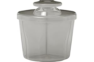 Dr. Brown's Baby Formula Dispenser with Snap-On Lid for On-The-Go Feedings, Milk Powder Dispenser for Traveling with Infant, Grey