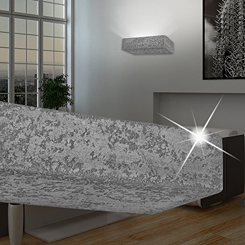 Preisvergleich Produktbild Wandleuchte Mediterran aus Keramik grau in Pflastersteinform