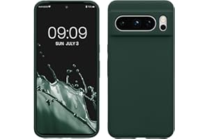 kwmobile Carcasa Compatible con Google Pixel 8 Pro Funda - Case TPU y Silicona antigolpes - Apto Carga inalámbrica - Verde Musgo