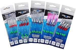 POWER CAST 7 Hooks Mackerel Feathers (5 pack)