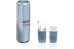 MUSTBEAU Zahnpasta Zahnputzbecher Box Tragbar Zahnbürsten Etui Reiseetui Set wasserdichte Mundspülbecher Kunststoff Zahnbürstenhalter Case 1 Stück Zahnbürstenhülle 4 in 1 Aufbewahrungs Anicy Geschäftsreise…