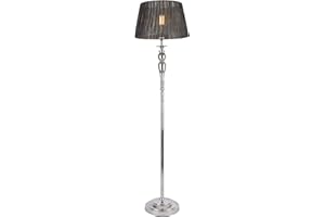 lux.pro L?mpara de pie Lingen Moderna Dise?o Altura 151 cm Iluminaci?n Interior Luz efectiva Gris y Cromo