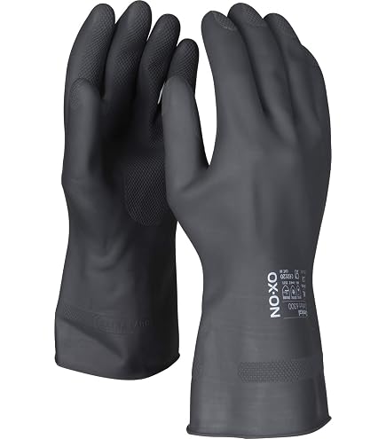 Stronghand Gummihandschuhe Aus PVC – 60 Cm Lang, Größe 10/XL, Mit Baumwollfütterung, Rotbraun