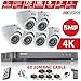 Produktbild HIKVISION 5 MP CCTV Kit Sicherheit System 4 K H.265 DVR 8 CH + & 6 x Sony 5 MP CMOS TVI Full HD Metall Gehäuse IP66 Wasserdicht Indoor Outdoor Weiß Dome Kameras 20 m IR Nacht Vision einfach P2P Remote View UK Verkäufer ds-7208huhi-k1 mit 3000 GB (3TB) HDD