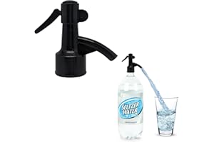 Sodafall fizz saver soda bottle dispenser for seltzer and club soda (black)