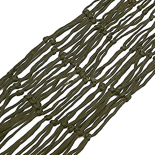 Lmeno Große Tragbar Hängematte Hängesessel Aufhängen Netz Schlafenbett Outdoor Garten Reisen Camping aus Nylon ca. 270 x 80cm, belastbar bis ca.100kg - 6