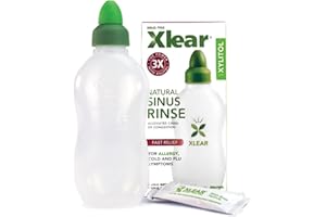Xlear Nasendusche System mit Xylitol – Natürliche Nasenspülung mit Xylitol für schnelle Linderung bei Nebenhöhlendruck und Verstopfung – 1 Spülflasche