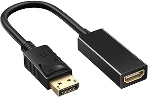 LIVERO DisplayPort to HDMI Adapter, 4K 60Hz DP to HDMI Converter, Audio & Video Streaming