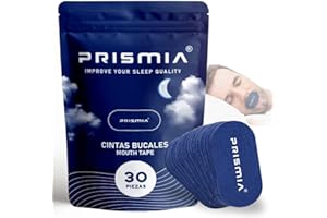 Prismia Pack de Tiras Bucales Hipoalergénicas. Mouth Tape for Sleeping. Cinta Bucal para Dormir con la Boca Cerrada. Myotape Boca Adulto. Mouth Strips. Parches Pegatina Boca Dormir. DARK BLUE.