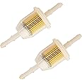 Tek Automotive Small Inline Fuel Filter Twin Pack - Universal for 6mm & 8mm Fuel Lines, Suitable for Cars, Quad Bike, Motorcycle, Lawnmowers, Generators, Forklifts & More
