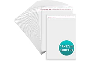 PDKKFF cellofanpåsar självhäftande cellofanpåsar (14x17-200pcs)