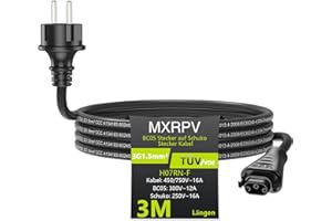 MXRPV BC05 - Cavo 2 M/3 M/5 M/10 M, BC-05 a spina Schuko AC, cavo di collegamento con spina BC-05 maschio e spina AC Schuko per microinverter serie HMS (3 m)