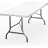 Deuba CASARIA® Tavolo Pieghevole 183x76cm Resistente Maniglia per Trasporto Plastica Giardino Portatile Campeggio
