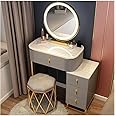 Makeup Vanity Table Dressing Table Flip Mirror With Drawers 70 CM